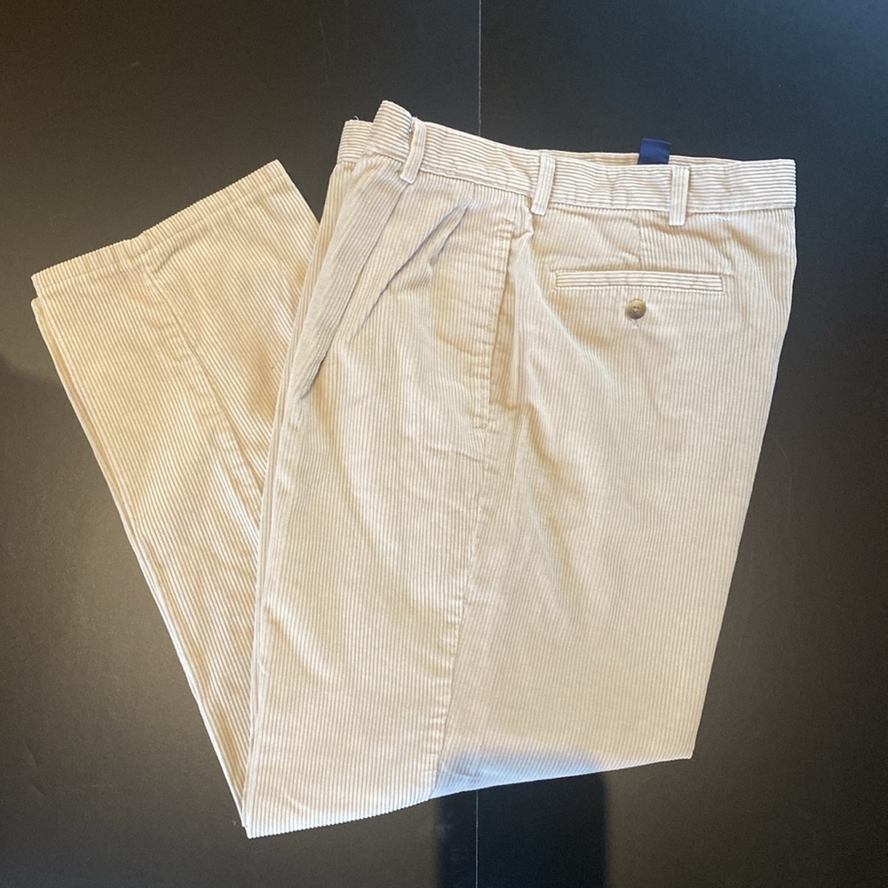Lands End Cream Corduroy Cord Pants Trousers Size W36 x L29